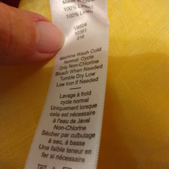 Coldwater Creek sleeveless linen blouse. Size XL. NWOT. - Picture 4 of 4